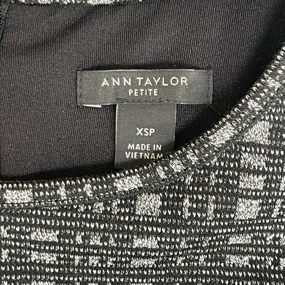 Ann Taylor Dress Womens Petite XS Black White‎ Career Office Siren Finance Babe - Picture 2 of 8
